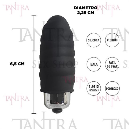 Estimulador de clitoris bala vibradora negra